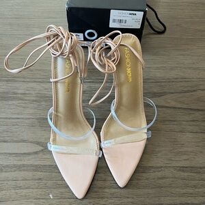 FN Clear Strap Strappy 4inch Heel